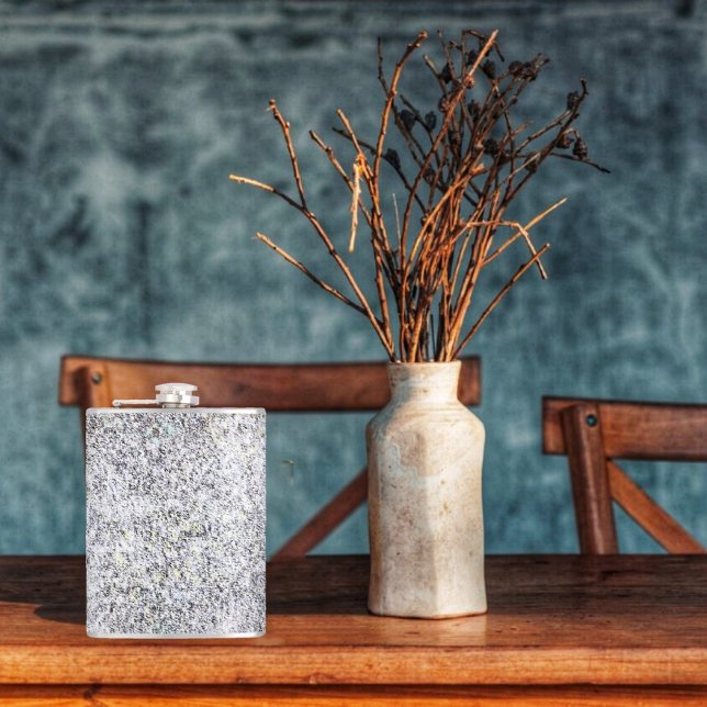 Granite Black Fickplunta (This Granite Black Flask resembles a stoneware pattern in its design!)