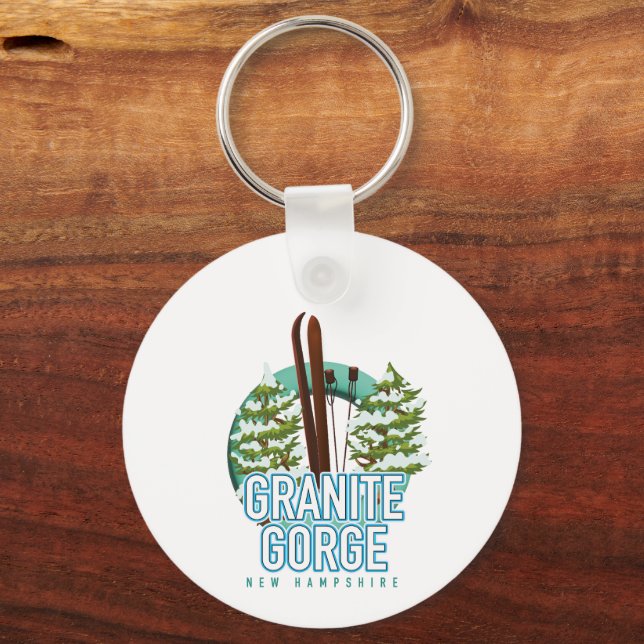 Granite Gorge new Hampshire ski Nyckelring (Baksida)