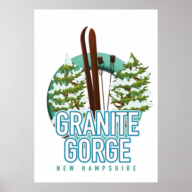 Granite Gorge new Hampshire ski Poster (Framsidan)