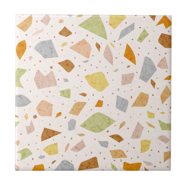 Granite Grainy Textured Italiana Terrazzo Mönster Kakelplatta (Framsidan)