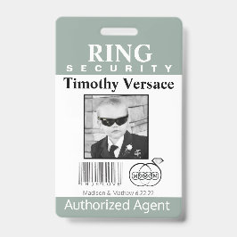 Granite Grönt Ring Bearer Security Badge