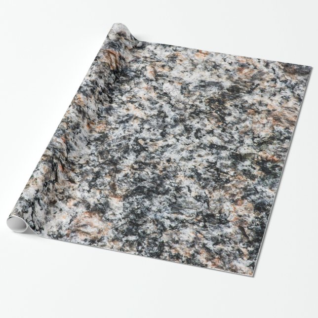 Granite - Hård Sten Presentpapper (Utrullad)