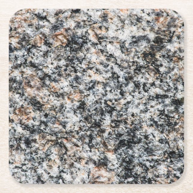 Granite - Hård Sten Underlägg Papper Kvadrat (Framsidan)