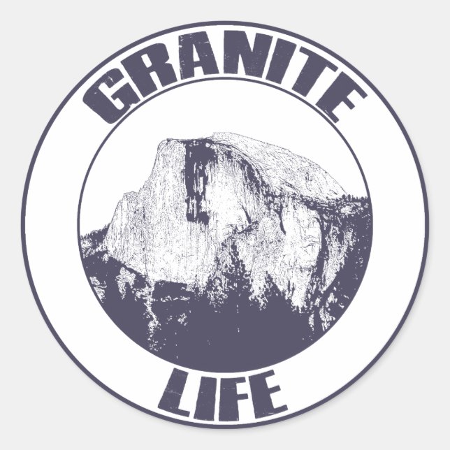 Granite Life Runt Klistermärke (Framsida)