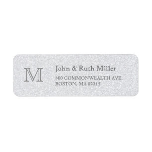 Granite Monogram-Returetiketter Returadress Etikett