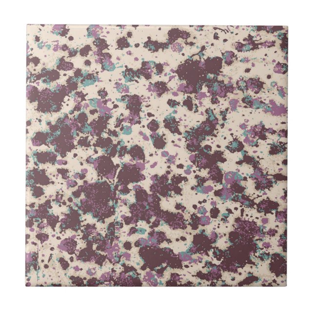 Granite mönster lila och beige med grått blue kakelplatta (Framsidan)