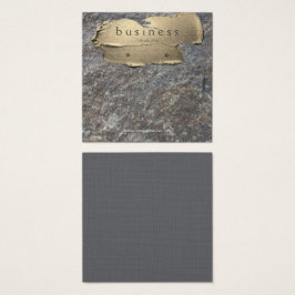 Granite och Guld Earring Visning Fyrkantigt Visitkort