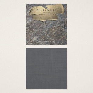 Granite och Guld Earring Visning Fyrkantigt Visitkort