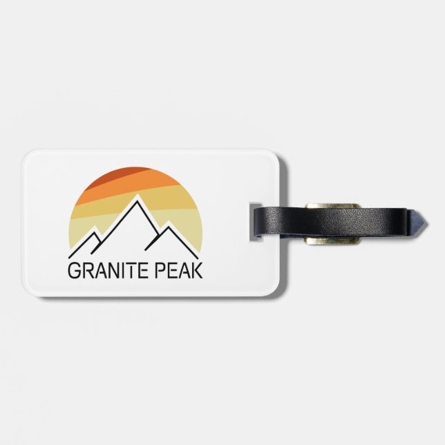 Granite Peak Montana Retro Bagagebricka (Baksida Vågrät)