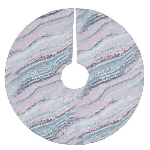 Granite Rosa Blue Grått Marble Slate Agate Stone Julgransmatta Borstad Polyester