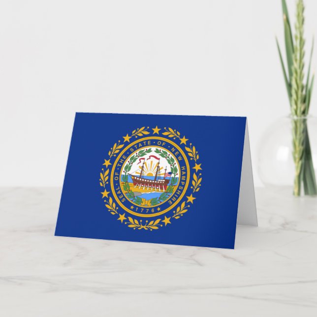 Granite Stater Flag, Flag of New Hampshire Kort (Framsida)