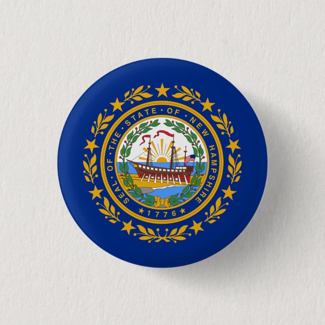 Granite Stater Flagga, Flagga av New Hampshire Knapp (Framsida)