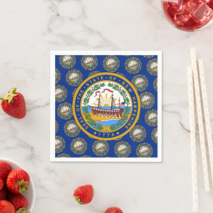 Granite Stater Flagga & Sigill, New Hampshire Pappersservett