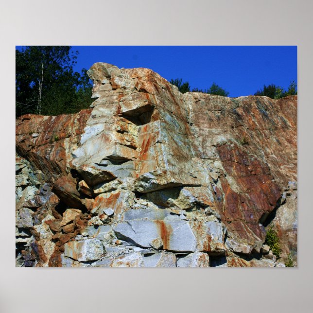 Granite Sten Cliff Nature Poster (Framsidan)
