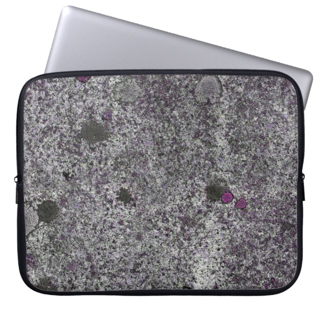 Granite Sten Grått med uppgifter om Rosa Laptop Fodral (Framsidan)