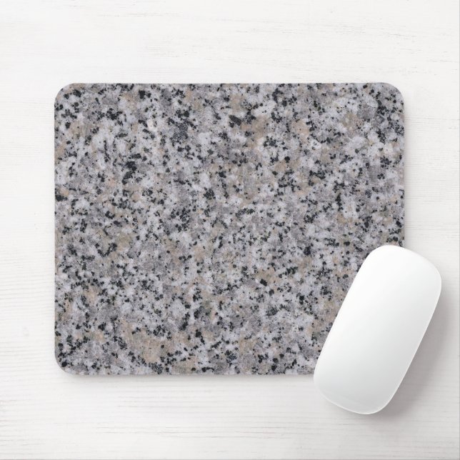 Granite Sten Marble Modern Black och Grått Musmatta (Med mus)