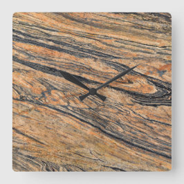 Granite Stone Mönster Acrylic Wall Clock Fyrkantig Klocka