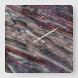 Granite Stone Mönster Acrylic Wall Clock Fyrkantig Klocka