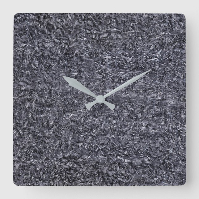 Granite Stone Mönster Acrylic Wall Clock Fyrkantig Klocka (Framsida)
