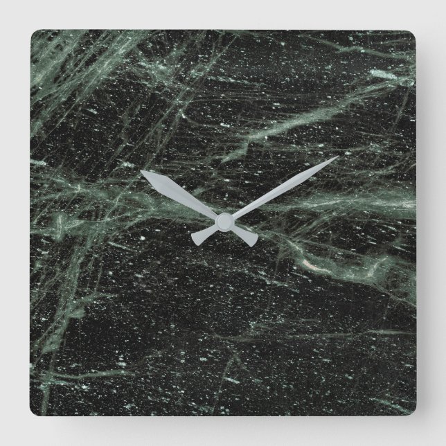 Granite Stone Mönster Acrylic Wall Clock Fyrkantig Klocka (Framsida)