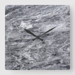 Granite Stone Mönster Acrylic Wall Clock Fyrkantig Klocka