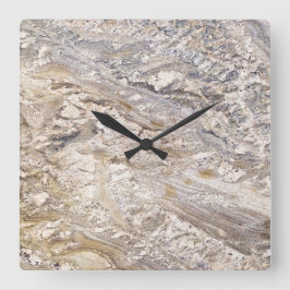 Granite Stone Mönster Acrylic Wall Clock Fyrkantig Klocka