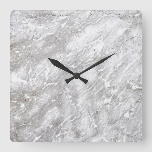 Granite Stone Mönster Acrylic Wall Clock Fyrkantig Klocka (Framsida)