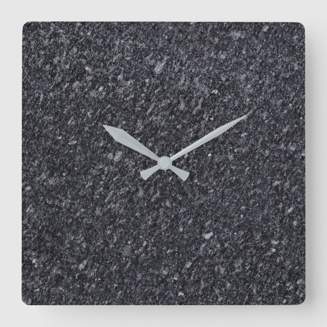Granite Stone Mönster Acrylic Wall Clock Fyrkantig Klocka (Framsida)