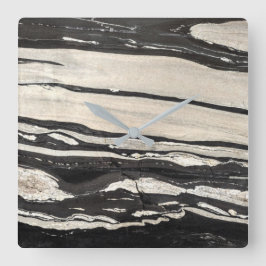 Granite Stone Mönster Acrylic Wall Clock Fyrkantig Klocka