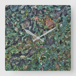 Granite Stone Mönster Acrylic Wall Clock Fyrkantig Klocka