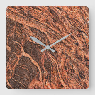 Granite Stone Mönster Acrylic Wall Clock Fyrkantig Klocka