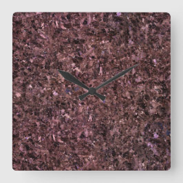 Granite Stone Mönster Acrylic Wall Clock Fyrkantig Klocka