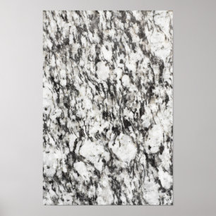 Granite struktur Bakgrund för marmor i svart Poster