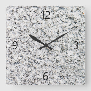 Granite yta mönster fyrkantig klocka