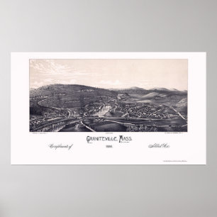 Graniteville panorama- karta för MORSOR - 1886 Poster