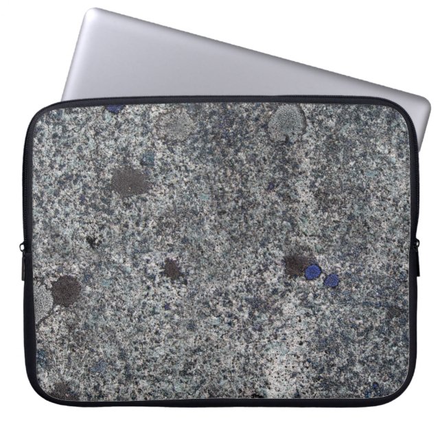 Granitstengrå färg med blått specificerar laptop sleeve (Framsidan)