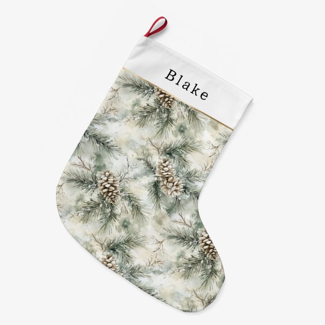 Grankottar Grön jul Stor Julstrumpa (Framsidan (Hängande))