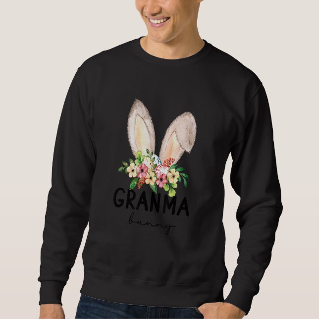 Granma Bunny Lång Ärmad Tröja (Framsida)