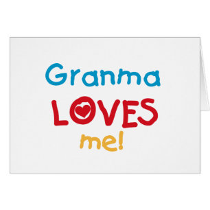 Granma Kärlek Me T-shirts och gåvor Hälsningskort