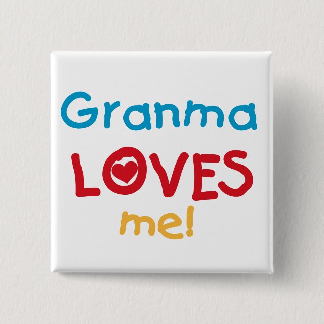 Granma Kärlek Me T-shirts och gåvor Knapp (Framsida)