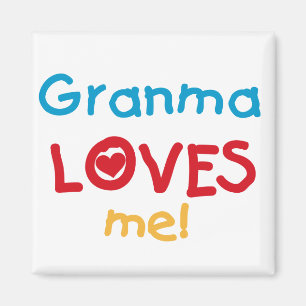 Granma Kärlek Me T-shirts och gåvor Magnet
