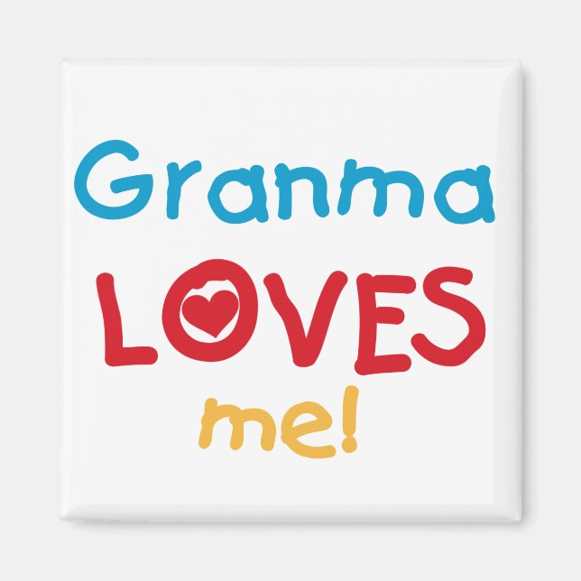Granma Kärlek Me T-shirts och gåvor Magnet (Framsidan)