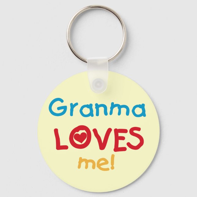 Granma Kärlek Me T-shirts och gåvor Nyckelring (Framsida)