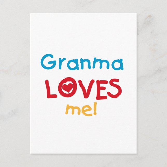 Granma Kärlek Me T-shirts och gåvor Vykort (Framsida)