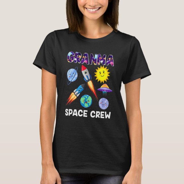 Granma Space Crew Granma från Birthday Boy Astro T Shirt (Framsida)