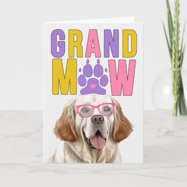GranMAW Clumber Spain GrandDOG Grandföräldrar Day Helgkort (Framsida)