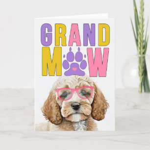GranMAW Cockapoo GrandDOG Grandföräldrar Day Helgkort