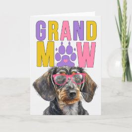 GranMAW Wirehair Dachshund HUND Grandföräldrar Day Helgkort