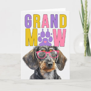 GranMAW Wirehair Dachshund HUND Grandföräldrar Day Helgkort