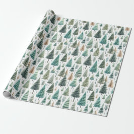 granmönstrat inslagspapper  presentpapper
